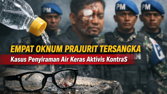Empat oknum prajurit TNI jadi tersangka kasus penyiraman air keras terhadap aktivis KontraS Andrie Yunus
