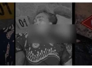 Petugas melakukan olah TKP di lokasi penemuan perempuan bernama Sari Bunga di Kampung Gusung Kelurahan Lamalaka Kabupaten Bantaeng